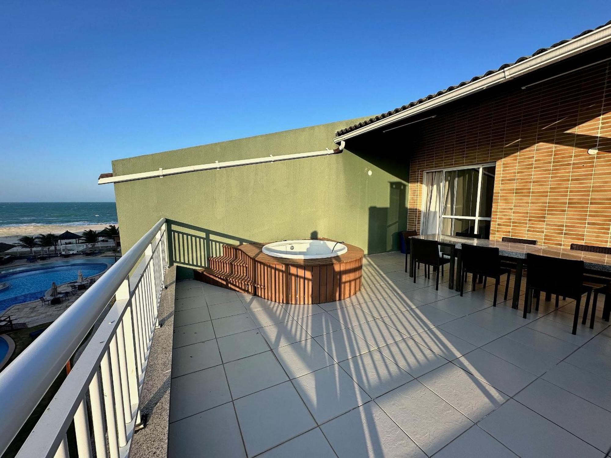 Terramaris - Aptos Vista Mar, Pe Na Areia, Vizinho Ao B Park Aquiraz Kültér fotó