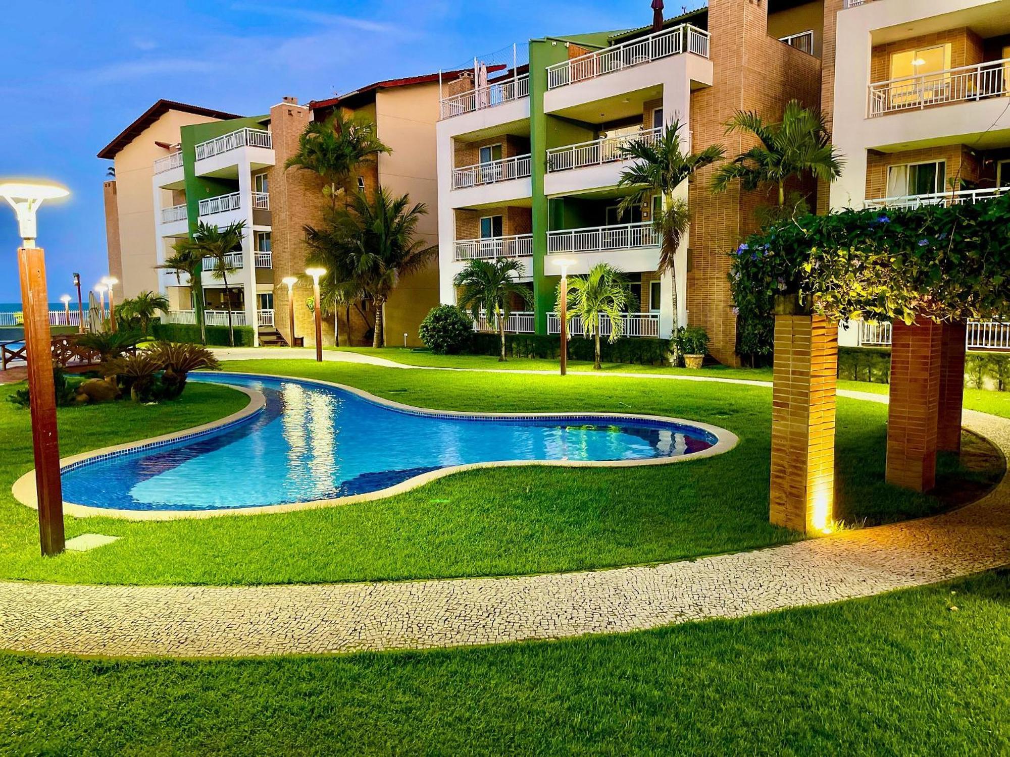 Terramaris - Aptos Vista Mar, Pe Na Areia, Vizinho Ao B Park Aquiraz Kültér fotó