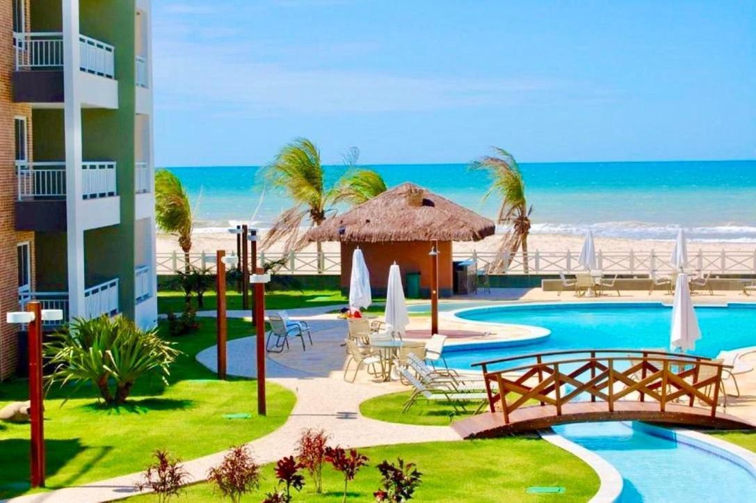 Terramaris - Aptos Vista Mar, Pe Na Areia, Vizinho Ao B Park Aquiraz Kültér fotó